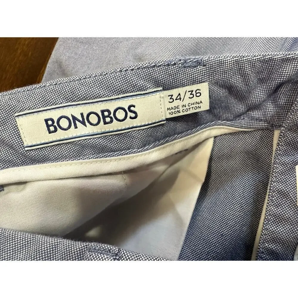 Bonobos Straight Fit Chino Pants Men 34 Old Money Golf Classic Academia Twee